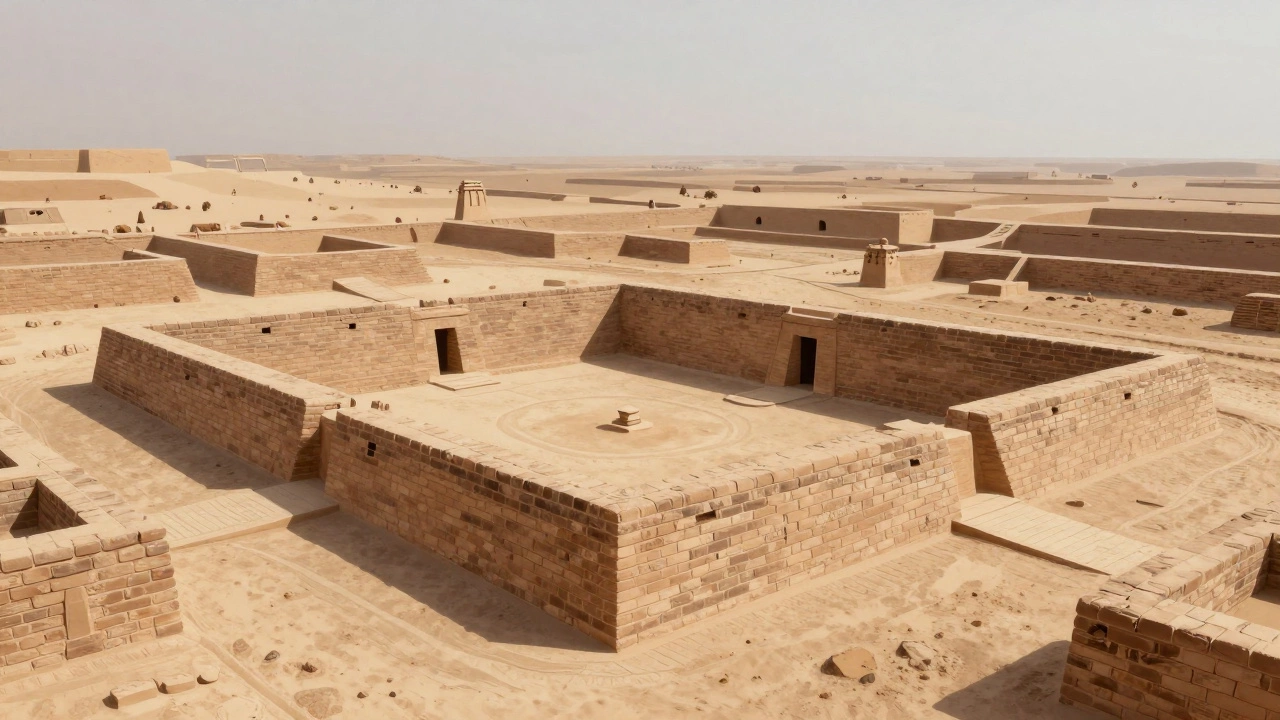 Ancient brick ruins of Indus Valley ritual bath complex